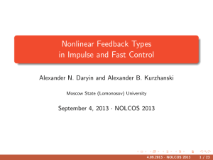 Nonlinear Feedback Types in Impulse and Fast Control