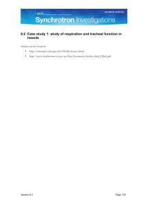 8.2 Case study 1: study of respiration and tracheal function in insects