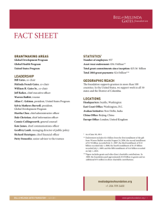 fact sheet - Bill & Melinda Gates Foundation