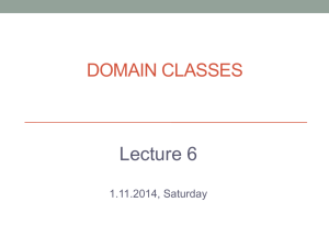 Domain classes