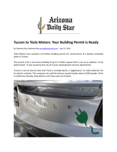 Tucson to Tesla Motors: Your Building Permit is
