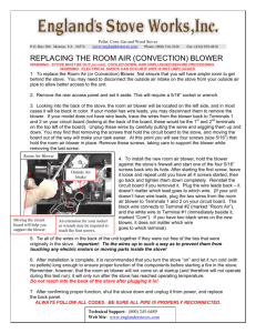 REPLACING THE ROOM AIR (CONVECTION) BLOWER