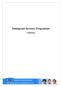 Immigrant Investor Programme - Irish Naturalisation and Immigration