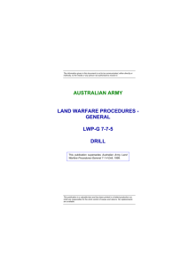 australian army land warfare procedures - general lwp-g 7-7