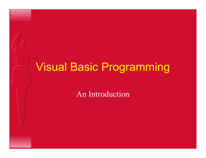 Visual Basic Programming