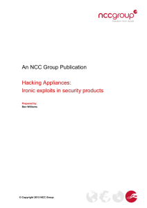 An NCC Group Publication Hacking Appliances: Ironic