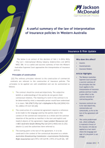 A useful summary of the law of interpretation of insurance policies in