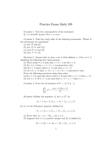 Practice Exam Math 109