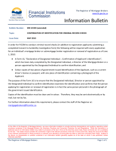 MB 10-003 amended CONFIRMATION OF IDENTIFICATION FOR