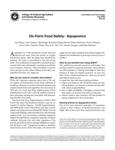 On-Farm Food Safety: Aquaponics - College of Tropical Agriculture
