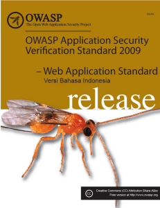 OWASP Application Security Verification Standard 2008