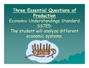 Three Essential Questions of Production