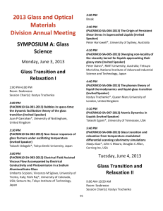 2013 Glass and Optical Materials Division Annual Meeting
