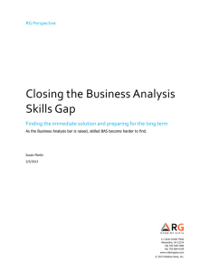 Closing the Business Analysis Skills Gap