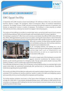 OUR GREAT ENVIRONMENT EMC Egypt Facility