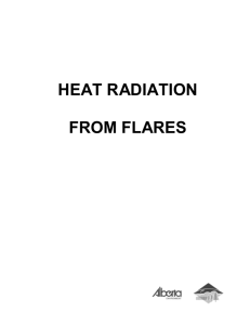 heat radiation from flares