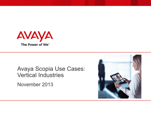 Avaya Scopia Use Cases: Vertical Industries