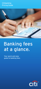 Banking fees at a glance.