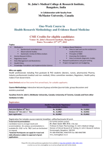 One-Week Course in Health Research Methodology and Evidence