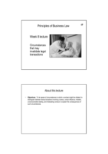 Principles of Business Law Week 8 lecture