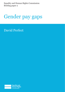 Gender pay gaps - Equality and Human Rights Commission