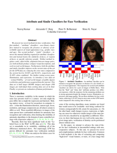 Attribute and Simile Classifiers for Face Verification