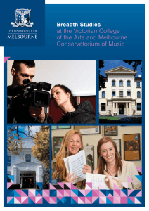 at the Victorian College of the Arts and Melbourne Conservatorium
