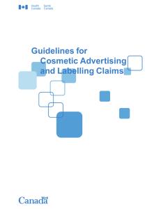 Guidelines for Cosmetic Advertising and Labelling Claims