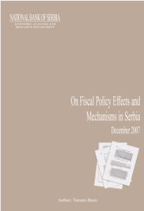 On Fiscal Policy Effects and Mechanisms in Serbia