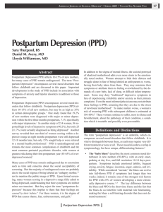 Postpartum Depression (PPD) - American Association of Physician