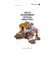 DELHI GOVERNMENT OFFICIAL DIRECTORY