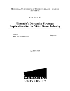 Nintendo's Disruptive Strategy