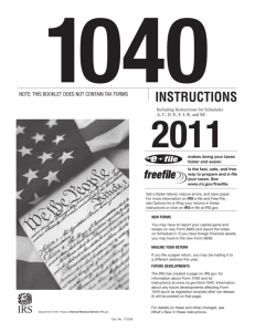 2011 Instruction 1040