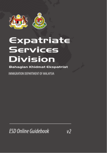ESD Online Guidebook - Immigration Department of Malaysia