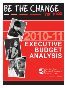 2010-11 Executive Budget Analysis - New York State School Boards