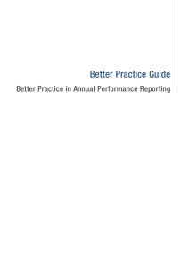 Better Practice in Annual Performance Reporting