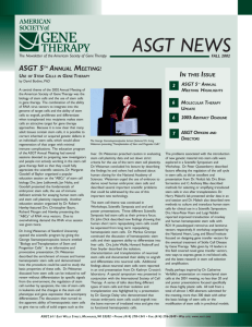 ASGCT 2002 Summer Newsletter