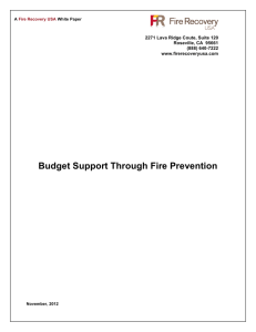 Budget Support Through Fire Prevention