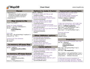 MapDB Cheat Sheet