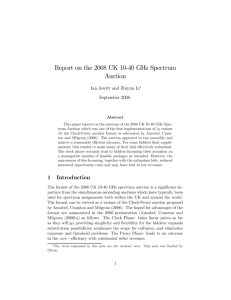 Report on the 2008 UK 10-40 GHz Spectrum Auction