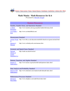 Math Mania: Math Resources for K