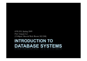 DATABASE SYSTEMS DATABASE SYSTEMS
