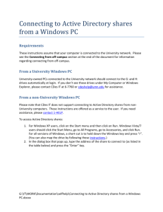 Connecting to Active Directory shares from a Windows PC