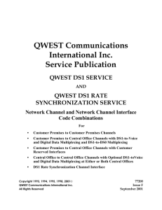 Qwest DS1 Service and Qwest DS1 Rate