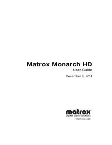Matrox Monarch HD User Guide_2_1_1