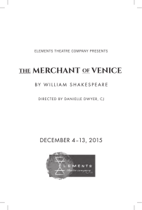 the MERCHANT OF VENICE - Elements Theatre Company