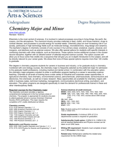 Chemistry Major and Minor