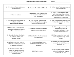 Ch. 5 Volcanoes Study Guide