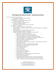 2015 Opportunity Alliance Nevada – Leadership Committee