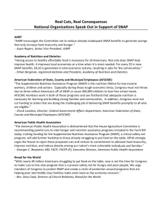 National Organizations Speak Out in Support of SNAP
